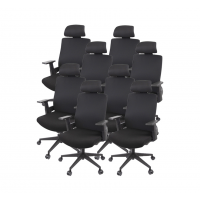 Комплект кресел АКЛАС Наос 8 шт Черный (Черный/Черный)